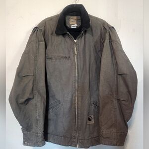 Vintage Berne Workwear Canvas Corduroy Collar Chore Jacket Sizer 3XL